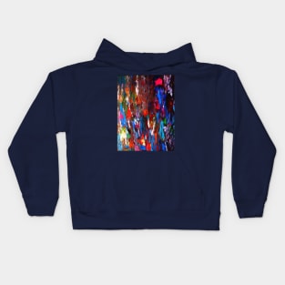 Abstract palette knife paint splatter Kids Hoodie